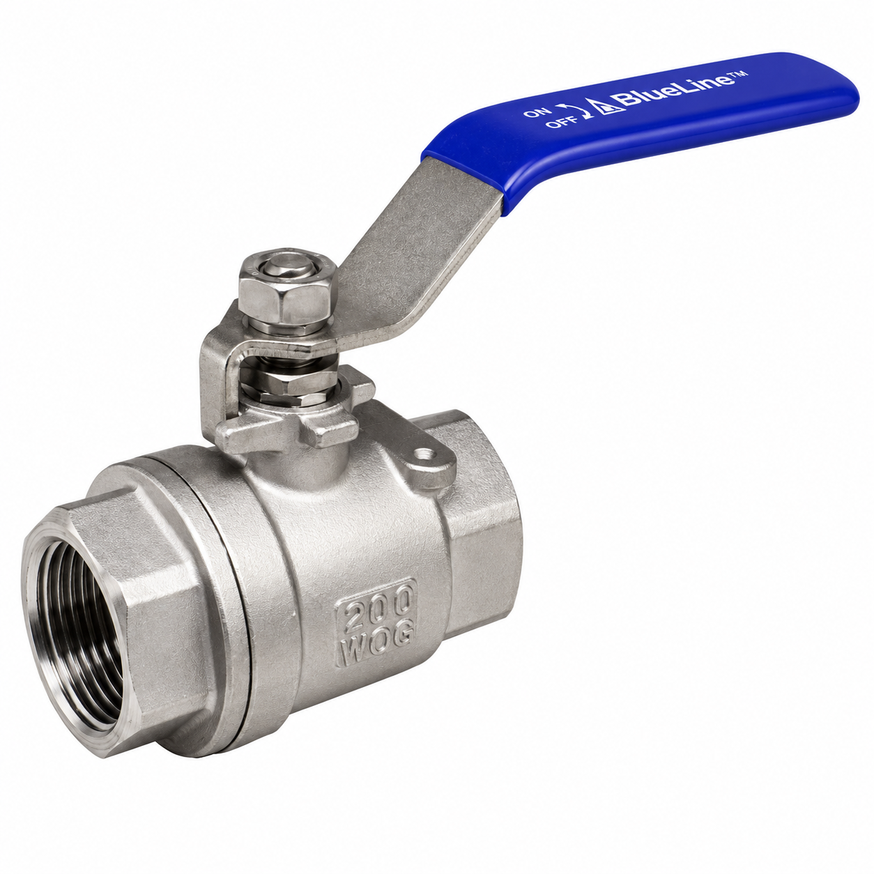 VALVULA BOLA INOX 304, 2PZS PASO COMPLETO, ROSCA NPT