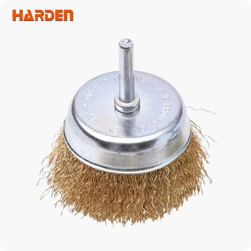 CEPILLO DE COPA LATON ONDULADO CON VASTAGO