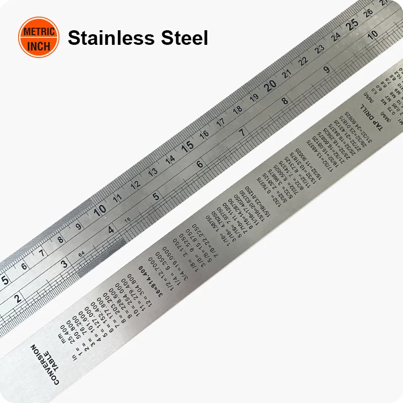 REGLA ESTÁNDAR — REGLA DE ACERO INOXIDABLE 30cm - HARDEN