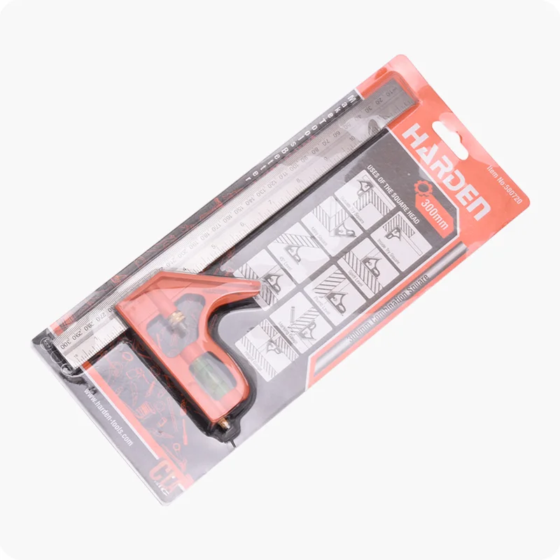 ESCUADRA ESTÁNDAR — ESCUADRA ANGULAR DE ACERO INOXIDABLE CON MANGO DE ALUMINIO 300mm (12") - HARDEN
