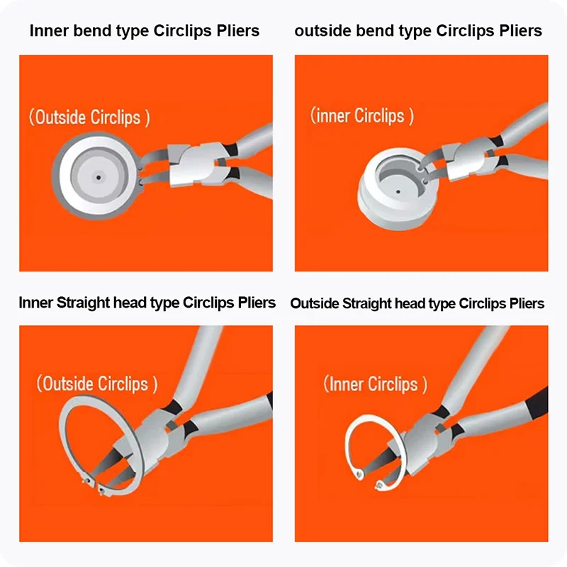 PINZA PARA ABRAZADERA INTERNA — PINZA RECTA PARA ANILLOS DE RETENCION INTERNO 7" - HARDEN