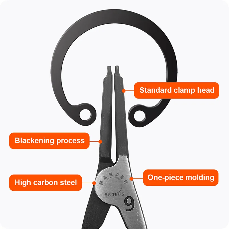 PINZA PARA ABRAZADERA EXTERNA — PINZA RECTA PARA ANILLOS DE RETENCION EXTERNO 7" - HARDEN