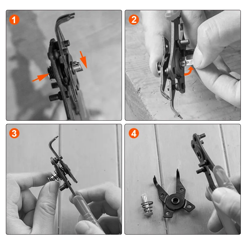 ALICATE P/ ABRAZADERAS D/ CABEZALES INTERCAMBIABLES — PINZA PARA ANILLOS DE RETENSION CON CABEZALES INTERCAMBIABLES 5PZS - HARDEN