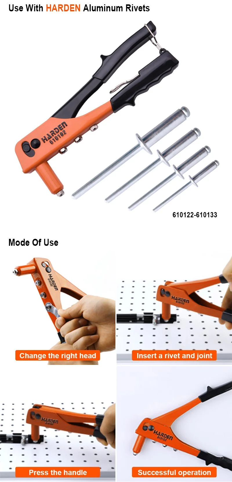 REMACHADORA MANUAL — REMACHADORA MANUAL 9.5" - HARDEN