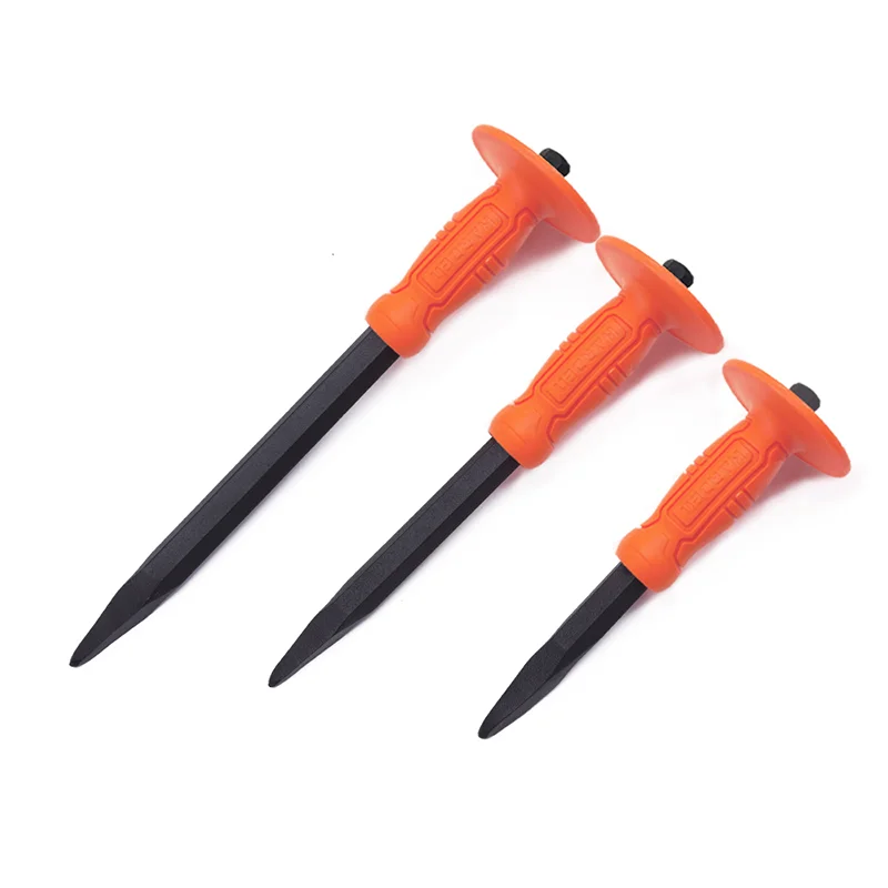 CINCEL PARA ACERO — CINCEL DE PUNTA CON PROTECTOR 4mm x 16mm x 250mm - HARDEN