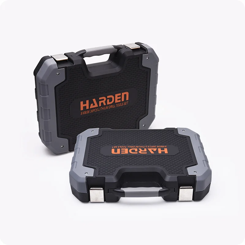 JUEGO DE HERRAMIENTAS INALAMBRICAS — JUEGO DE HERRAMIENTAS CON TALADRO INALAMBRICO 12V 36PZS - HARDEN