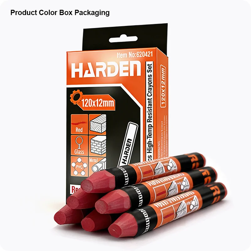 LAPICES ESTÁNDAR — JUEGO DE 6 CRAYONES CON RESISTENCIA A ALTAS TEMPERATURAS 120X12mm