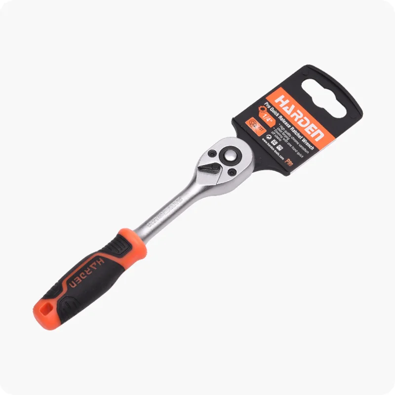 RATCHET DE 1/4 — RATCHET LIBERACION RAPIDA MANGO ERGONOMICO 1/4 72T - HARDEN