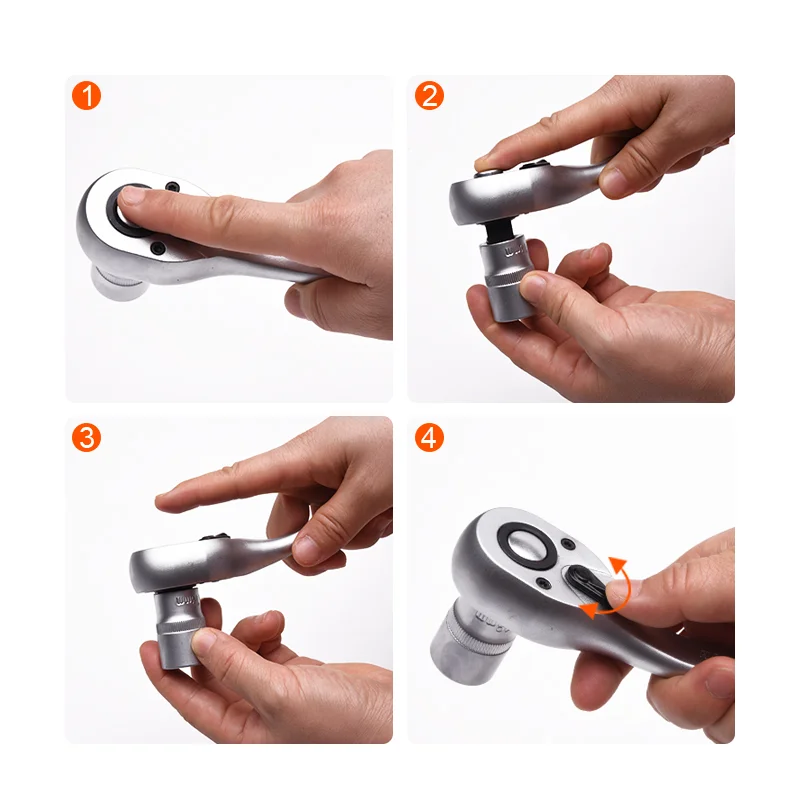 RATCHET DE 1/4 — RATCHET LIBERACION RAPIDA MANGO ERGONOMICO 1/4 72T - HARDEN