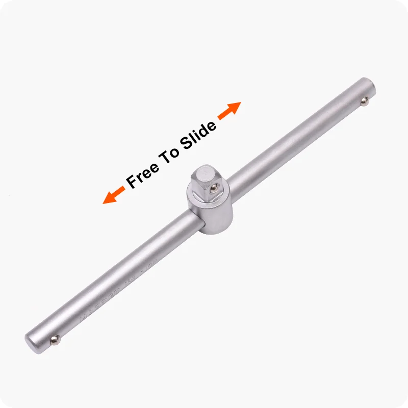 EXTENSION DE BARRA EN "T" — BARRA DE EXTENSION DESLIZABLE TIPO "T" PARA DADOS (SOCKET) 1/4 x 100mm - HARDEN