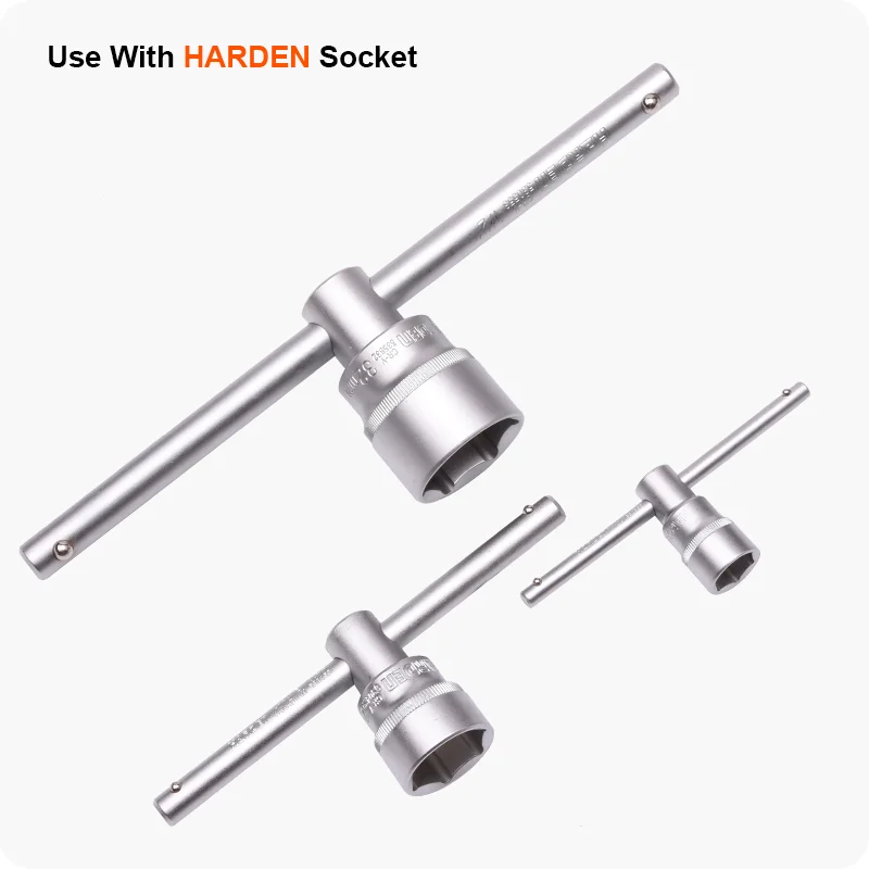 EXTENSION DE BARRA EN "T" — BARRA DE EXTENSION DESLIZABLE TIPO "T" PARA DADOS (SOCKET) 1/4 x 100mm - HARDEN