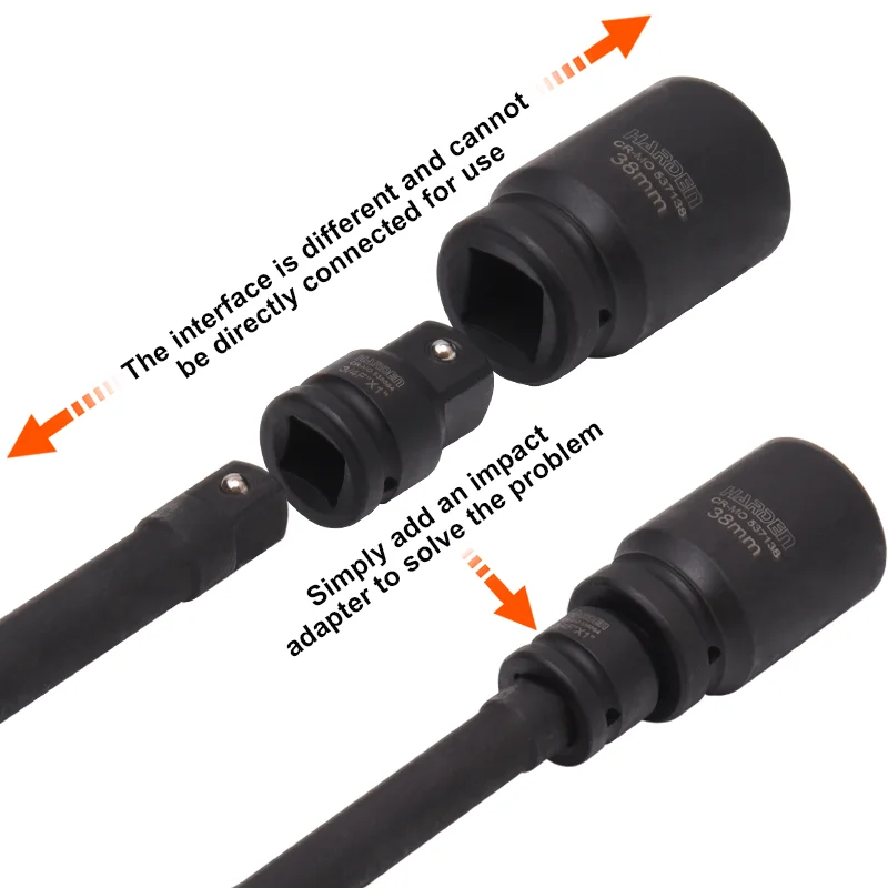 JUEGO DE ADAPTADORES PARA DADOS — JUEGO DE ADAPTADORES DE SOCKET (DADOS) DE IMPACTO 8PZS - HARDEN