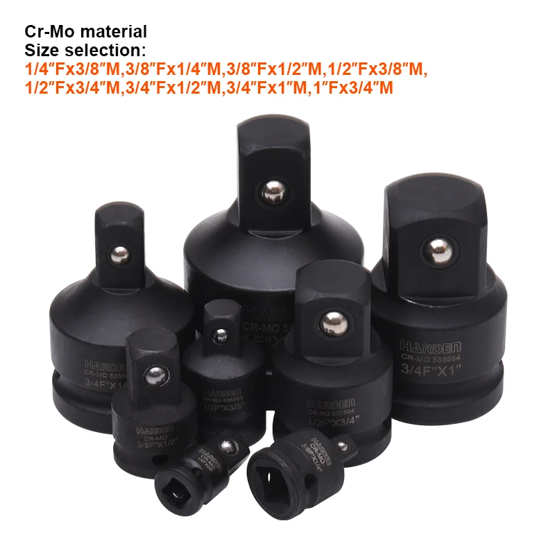 JUEGO DE ADAPTADORES PARA DADOS — JUEGO DE ADAPTADORES DE SOCKET (DADOS) DE IMPACTO 8PZS - HARDEN