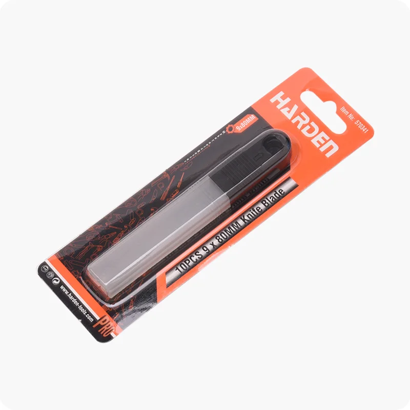CUCHILLAS PARA EXACTO 9MM — HOJILLAS PARA EXACTO 9x80mm CAJA DE 10 - HARDEN