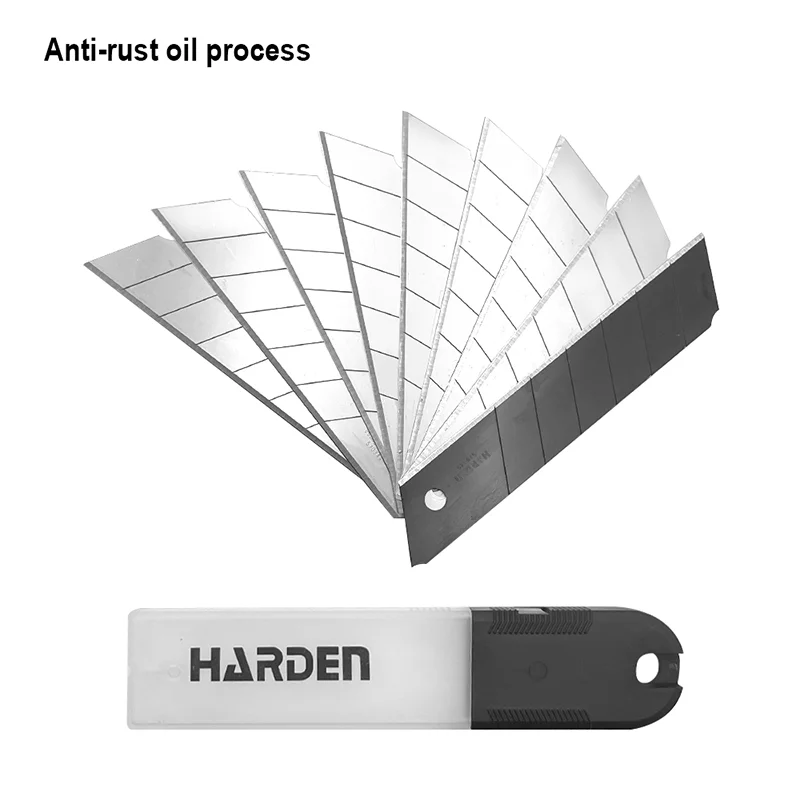 CUCHILLAS PARA EXACTO 18MM — HOJILLAS PARA EXACTO 18x100mm CAJA DE 10 - HARDEN