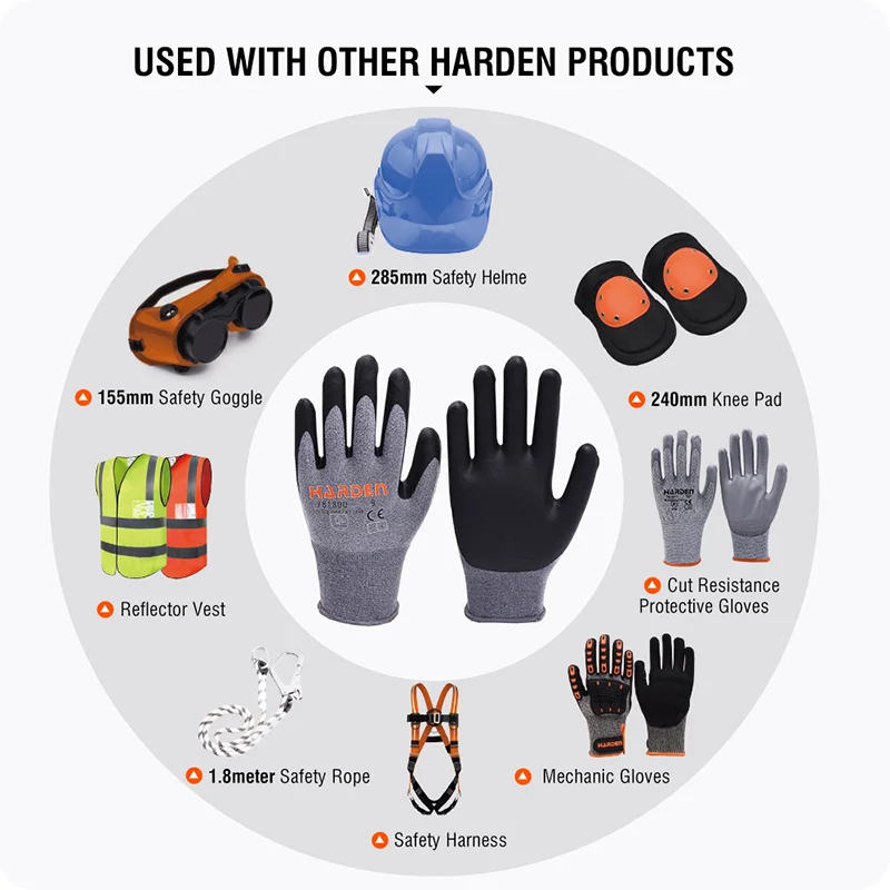 GUANTES DE NITRILO — GUANTE DE NITRILO P/ PANTALLA TACTIL 9" (PAR) - HARDEN