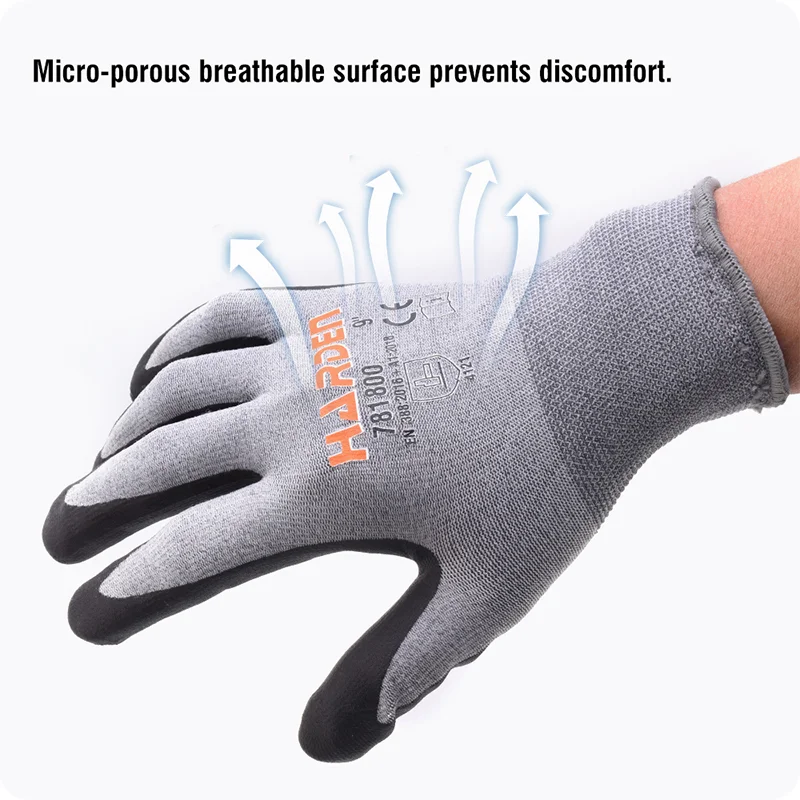 GUANTES DE NITRILO — GUANTE DE NITRILO P/ PANTALLA TACTIL 9" (PAR) - HARDEN