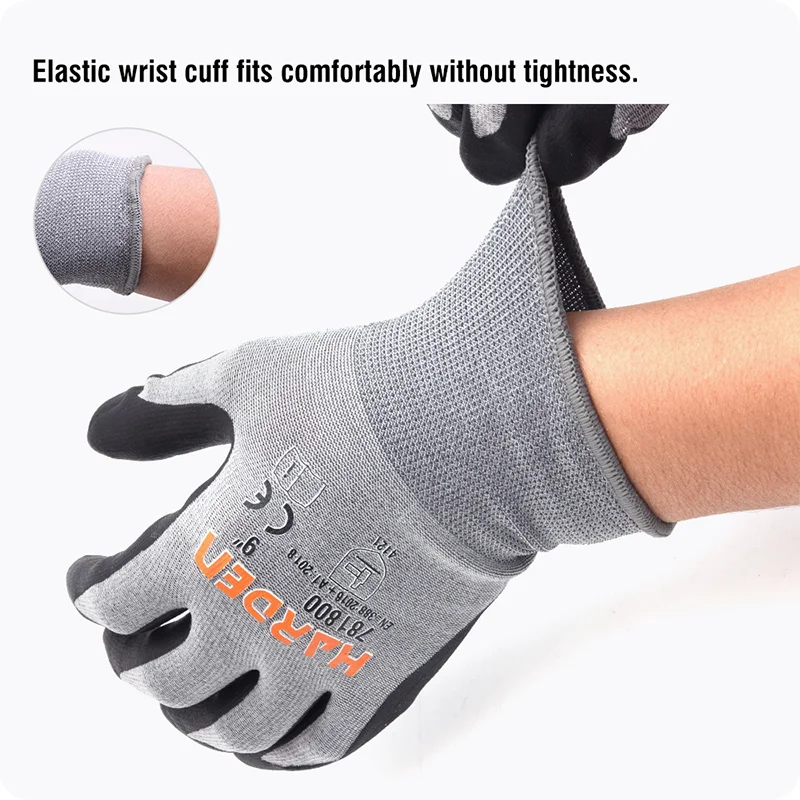 GUANTES DE NITRILO — GUANTE DE NITRILO P/ PANTALLA TACTIL 9" (PAR) - HARDEN