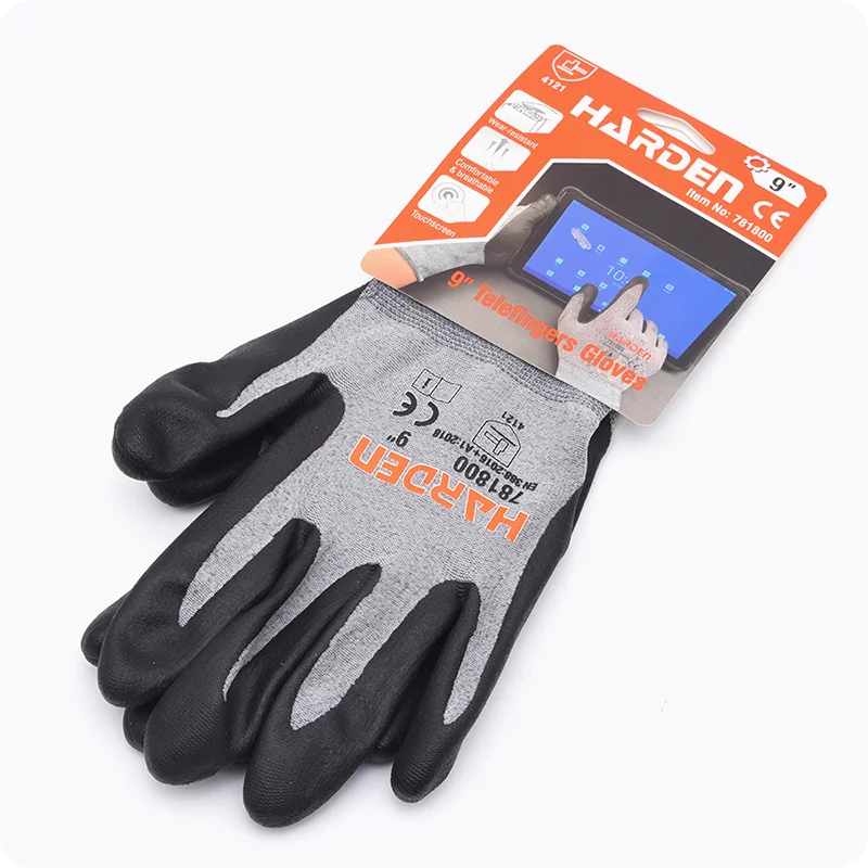 GUANTES DE NITRILO — GUANTE DE NITRILO P/ PANTALLA TACTIL 9" (PAR) - HARDEN