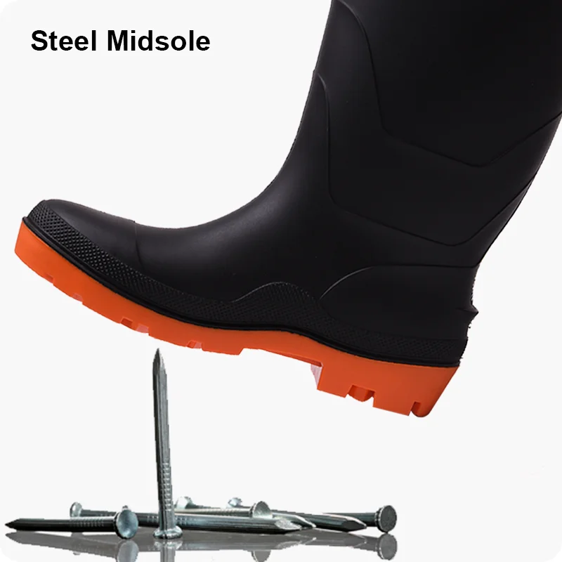 BOTAS DE GOMA CON ENTRESUELA Y PUNTA DE HIERRO — BOTA DE GOMA CON ENTRESUELA Y PUNTA DE HIERRO TALLA 39 - HARDEN