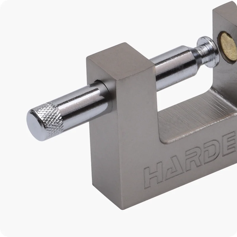 CANDADO RECTANGULAR DE ACERO — CANDADO RECTANGULAR DE ACERO CON CILINDROS DE BRONCE 90mm - HARDEN