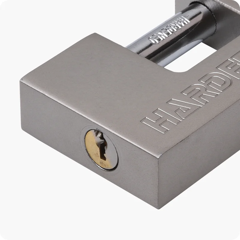 CANDADO RECTANGULAR DE ACERO — CANDADO RECTANGULAR DE ACERO CON CILINDROS DE BRONCE 90mm - HARDEN