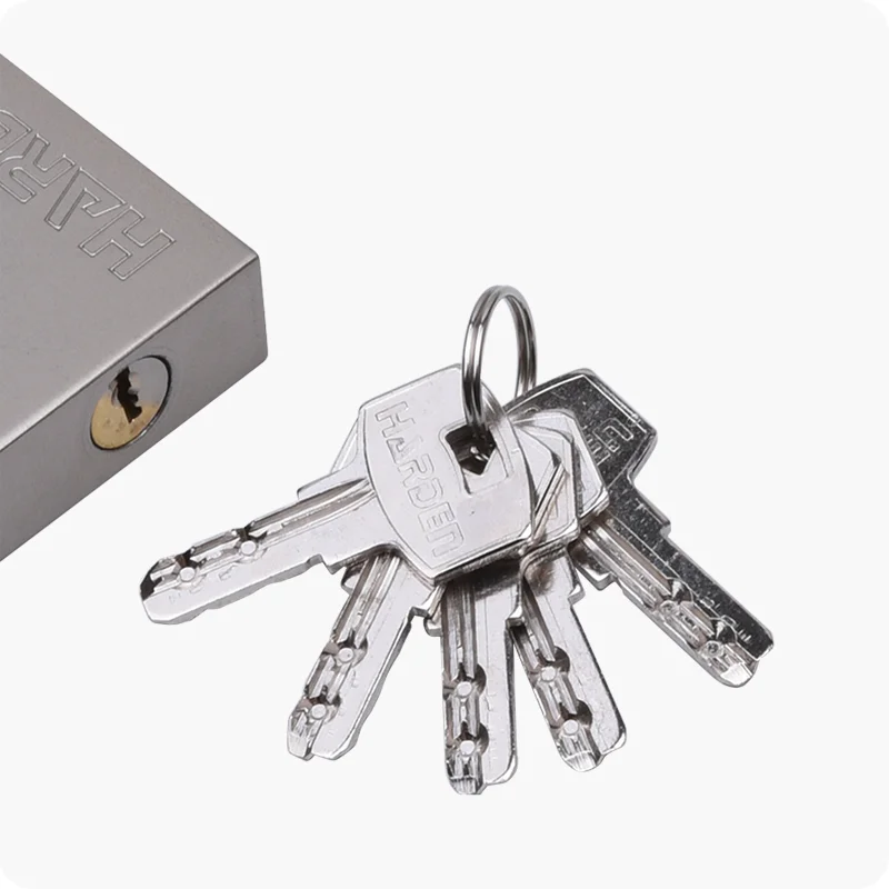 CANDADO RECTANGULAR DE ACERO — CANDADO RECTANGULAR DE ACERO CON CILINDROS DE BRONCE 90mm - HARDEN