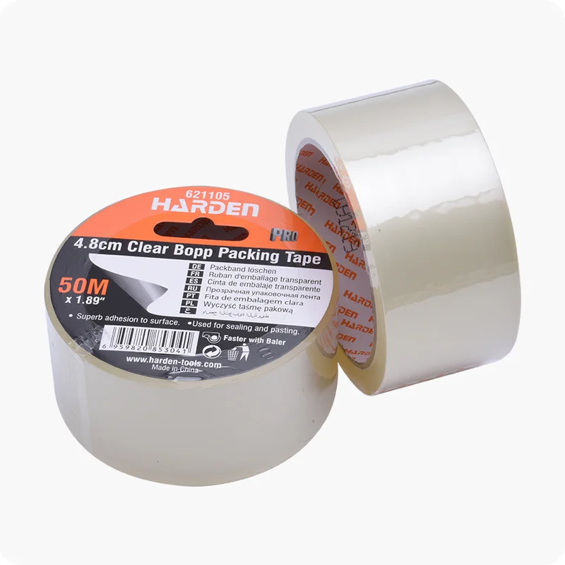 TAPE TRANSPARENTE DE EMPACAR — TAPE TRANSPARENTE PARA EMBALAR 2" x 50M - HARDEN
