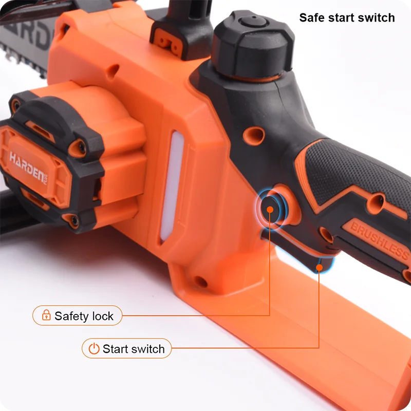 MOTOSIERRA INALAMBRICAS — MOTOSIERRA 20V 8" (200mm) CON BATERIA (4.0Ah) Y CARGADOR - HARDEN