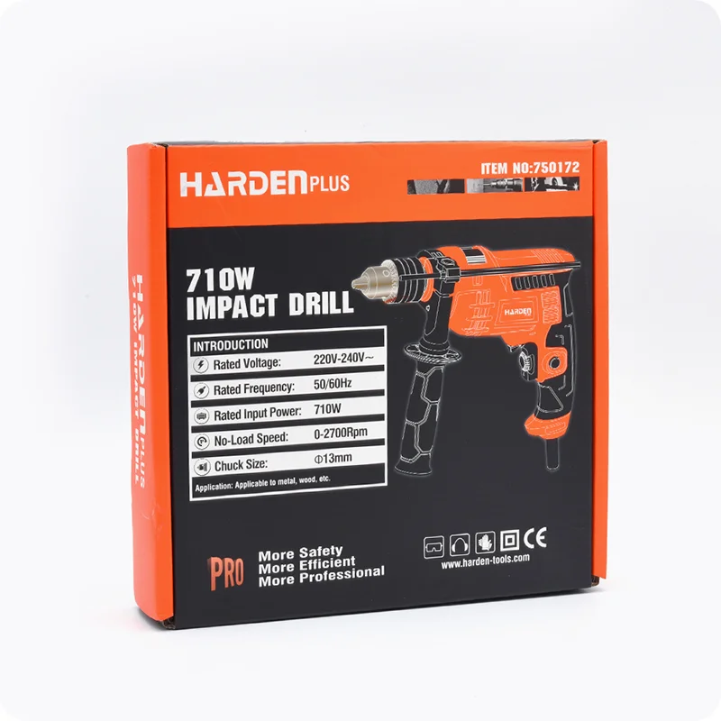 TALADRO PERCUTOR 1/2 — TALADRO ELECTRICO PERCUTOR 1/2 (13mm) 710W - HARDEN