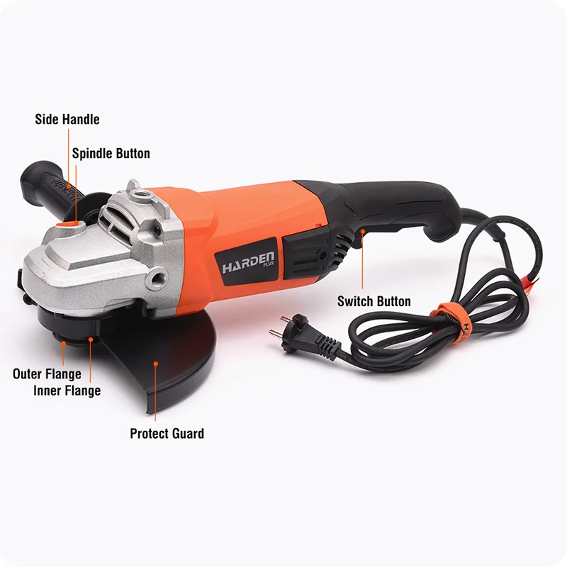 FLEXIBLE DE 9" — ESMERILADORA ANGULAR (FLEXIBLE) 9" 2.200W 8.500RPM - HARDEN