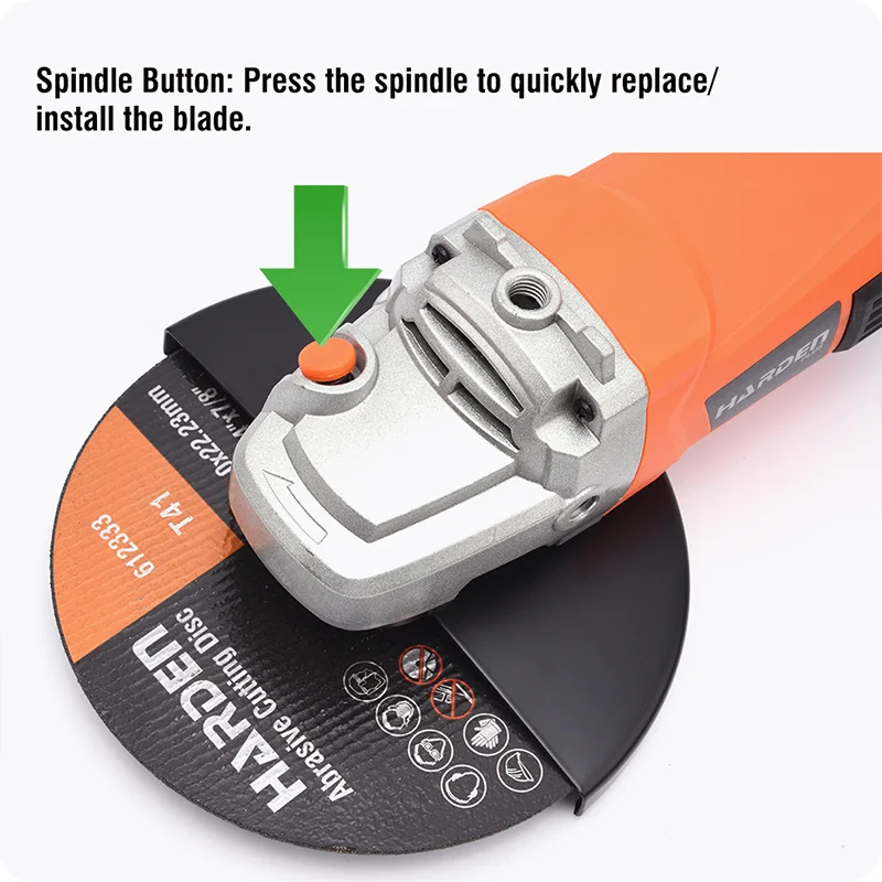 FLEXIBLE DE 9" — ESMERILADORA ANGULAR (FLEXIBLE) 9" 2.200W 8.500RPM - HARDEN