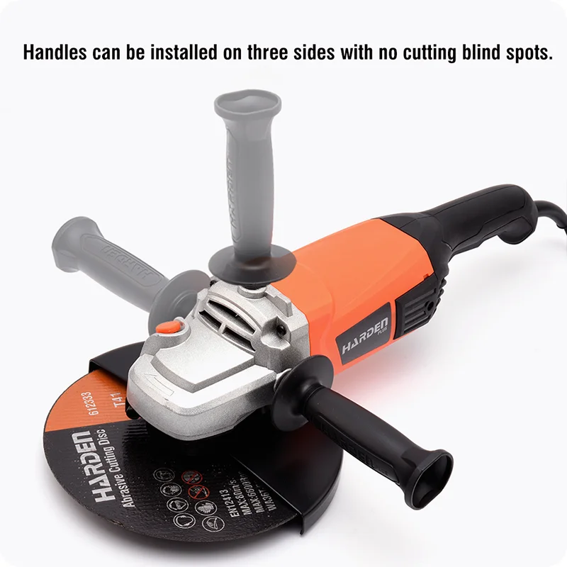 FLEXIBLE DE 9" — ESMERILADORA ANGULAR (FLEXIBLE) 9" 2.200W 8.500RPM - HARDEN