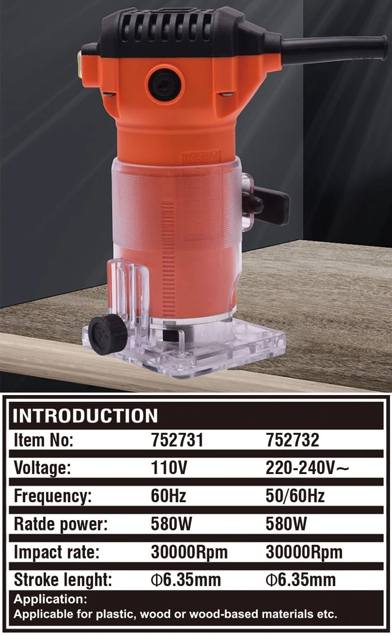 ROUTER DE MANO — ROUTER ELECTRICO PARA ESPARRAGOS 470W 33.000RPM - HARDEN