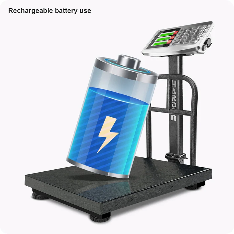 BASCULA DE PLATAFORMA — BASCULA ELECTRONICA DE PLATAFORMA 150KG (330LB) 300x400mm - HARDEN