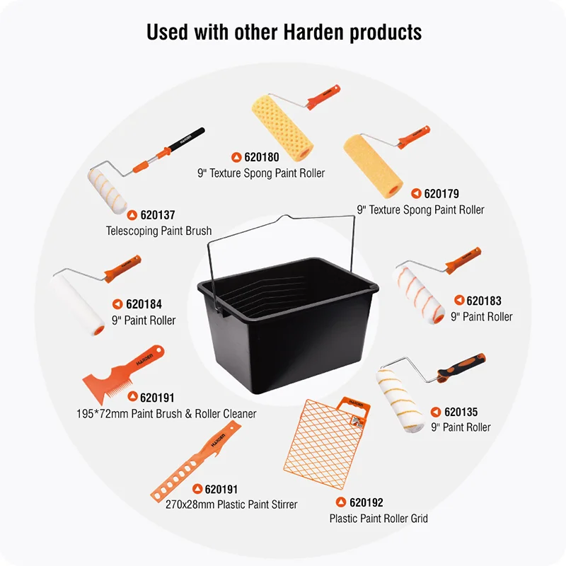 CUBO PARA PINTURA — CUBO PARA PINTURA 12LT PP 345x265x195mm - HARDEN