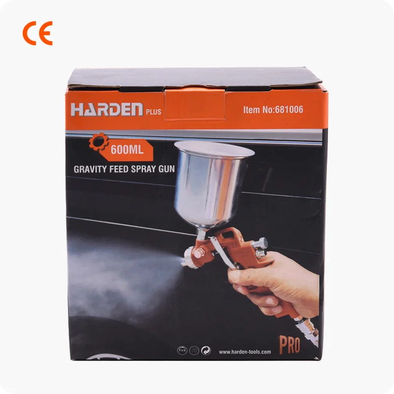 PISTOLA DE SPRAY — PISTOLA DE SPRAY POR GRAVEDAD 600cc BOQUILLA 1.5mm - HARDEN