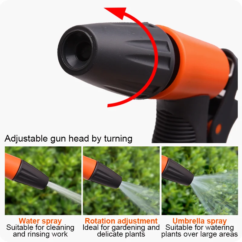 PISTOLAS PARA AGUA — PISTOLA DE AGUA PARA MANGUERA DE TRES POSICIONES - HARDEN