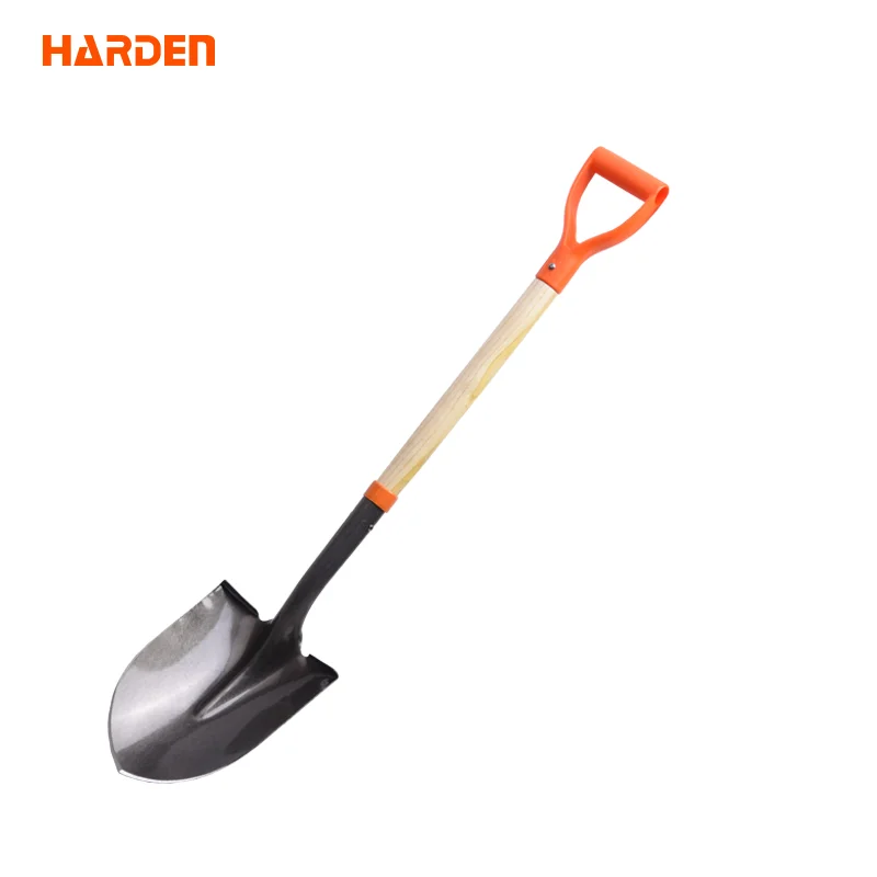 PALA PUNTA REDONDA CON MANGO — PALA PUNTA REDONDA CON MANGO DE MADERA CALIBRE 1.5mm - HARDEN