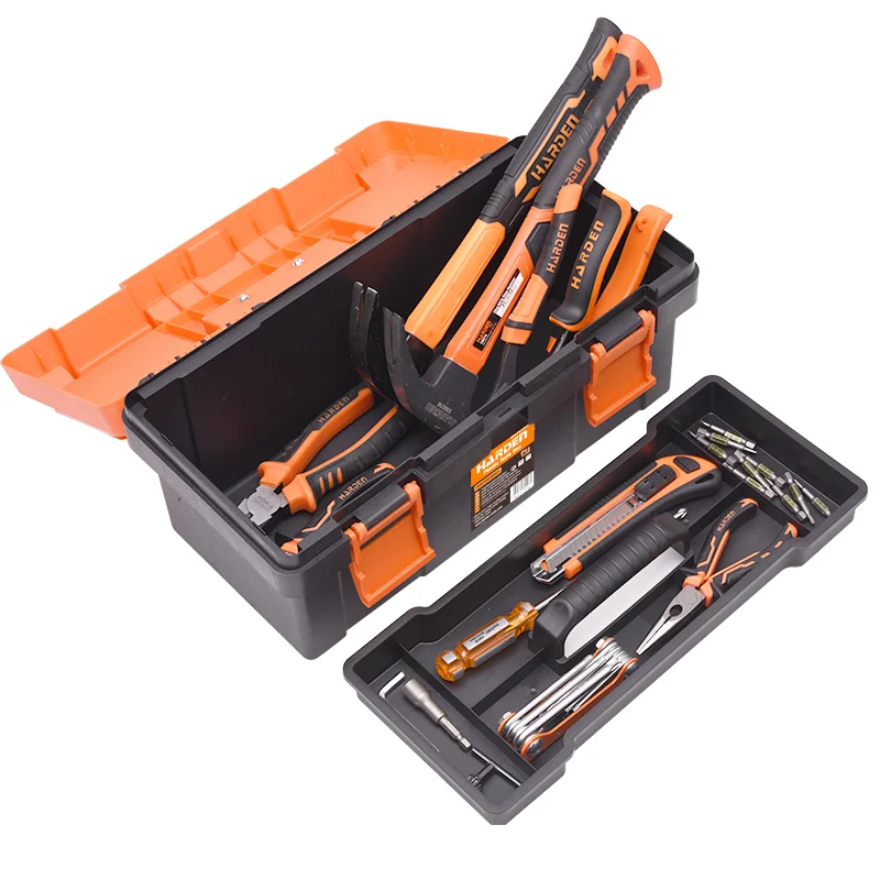 CAJA DE HERRAMIENTAS PLASTICAS — CAJA DE HERRAMIENTAS PLASTICA 355 x 180 x 185 - HARDEN