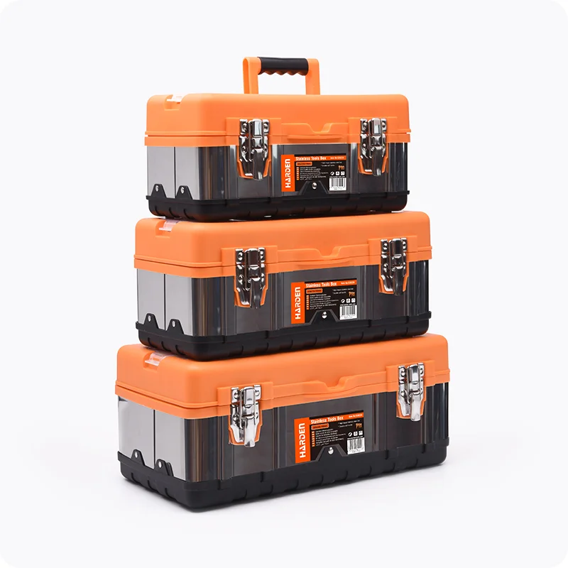 CAJA DE HERRAMIENTAS ACERO INOX — CAJA DE HERRAMIENTAS ACERO INOXIDABLE 360mm - HARDEN