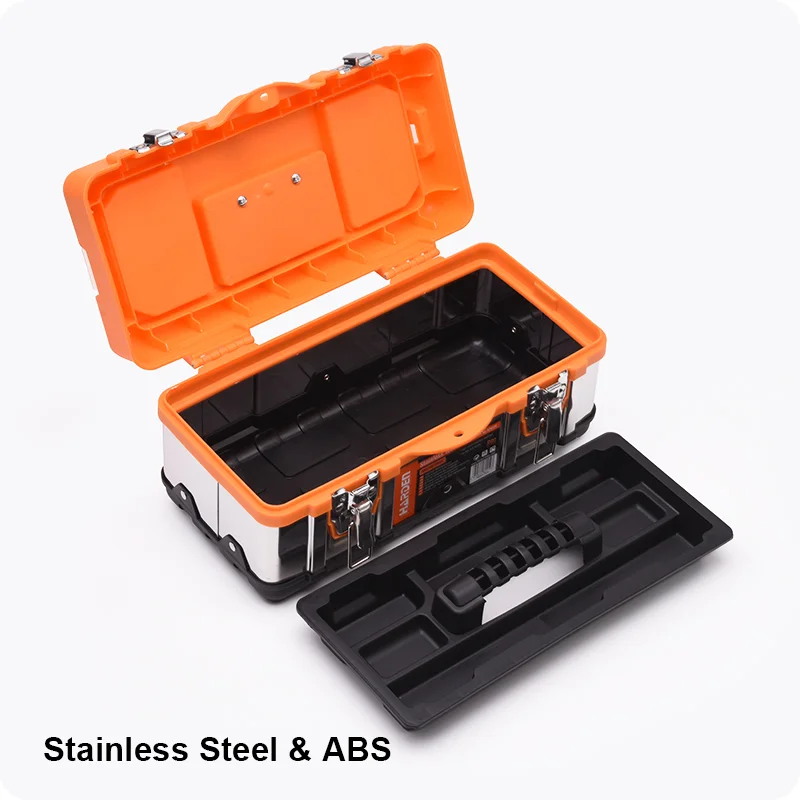 CAJA DE HERRAMIENTAS ACERO INOX — CAJA DE HERRAMIENTAS ACERO INOXIDABLE 360mm - HARDEN