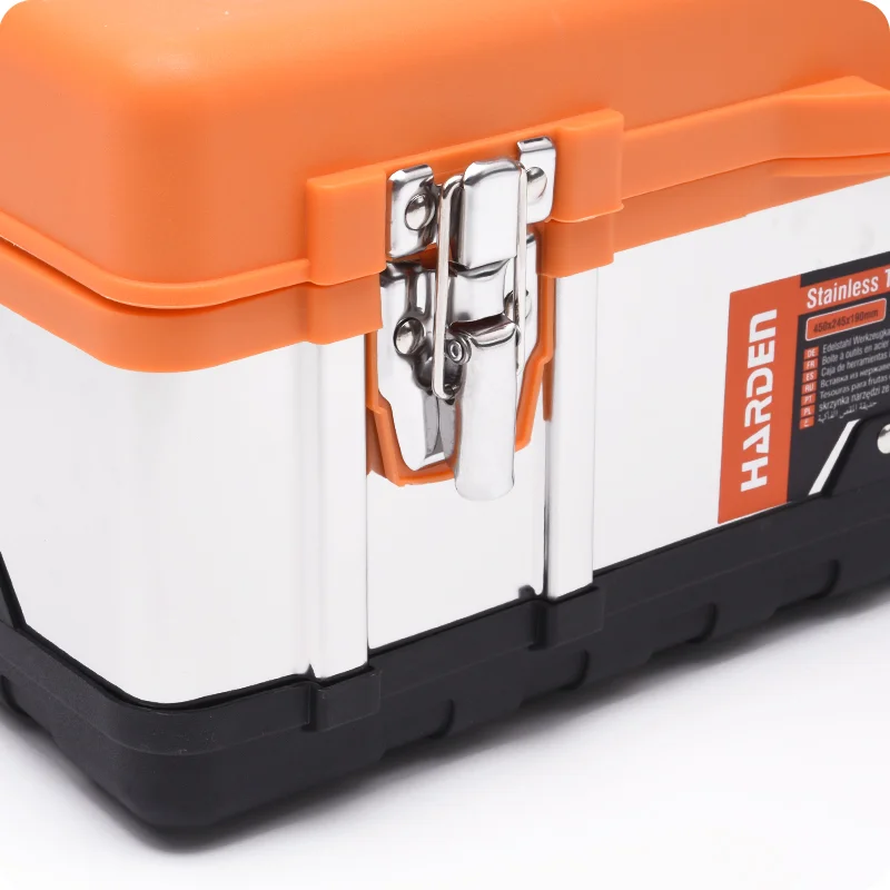 CAJA DE HERRAMIENTAS ACERO INOX — CAJA DE HERRAMIENTAS ACERO INOXIDABLE 360mm - HARDEN