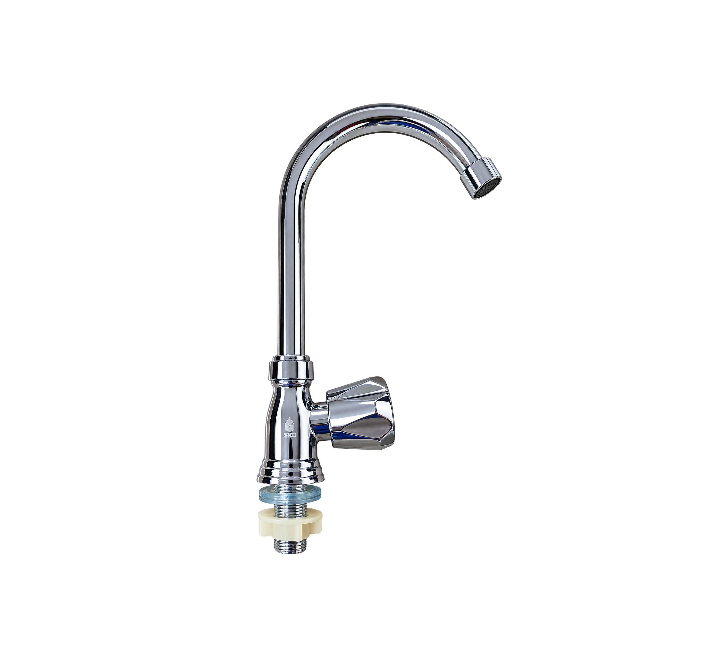 LLAVE DE FREGADERO CUELLO DE CISNE SENCILLA MONOMANDO DE COPA