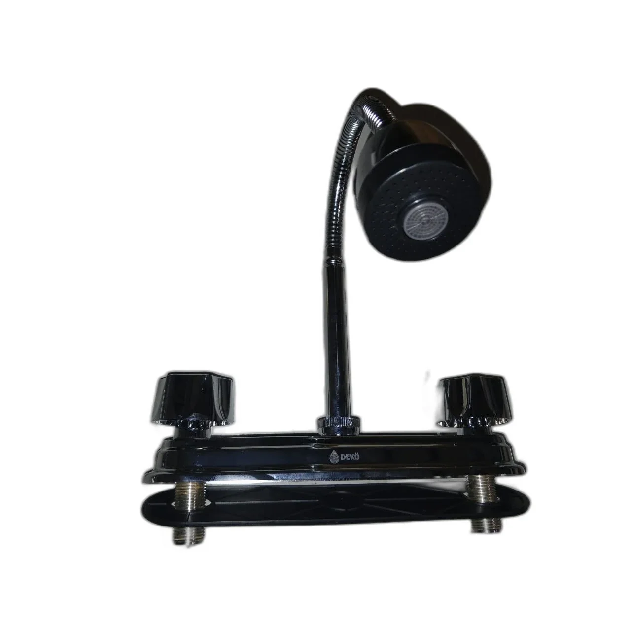 LLAVE DOBLE DE FREGADOR ABS CUELLO FLEXIBLE