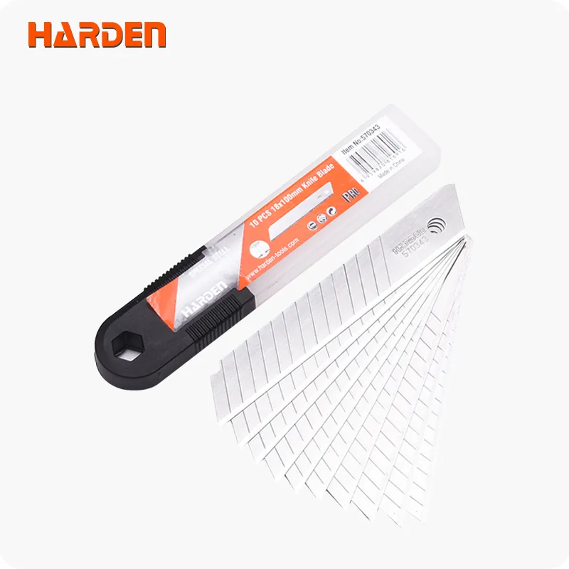 CUCHILLAS PARA EXACTO 18MM — HOJILLAS PARA EXACTO 18x100mm CAJA DE 10 - HARDEN