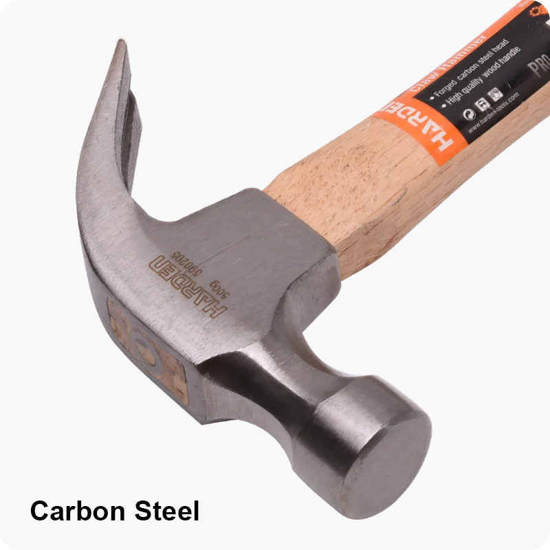MARTILLO DE UÑA CURVA — MARTILLO DE UNA CURVA CON MANGO DE FIBRA DE VIDRIO 450gr (16oz) - HARDEN