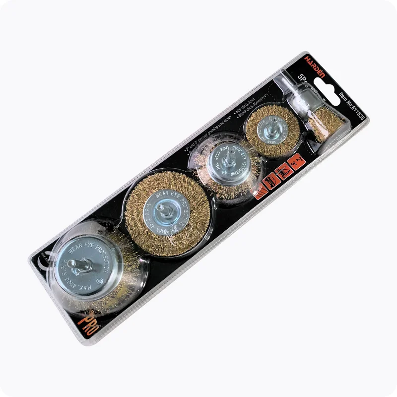 JUEGO DE CEPILLOS — JUEGO DE CEPILLOS CON VASTAGO 5PZS - HARDEN