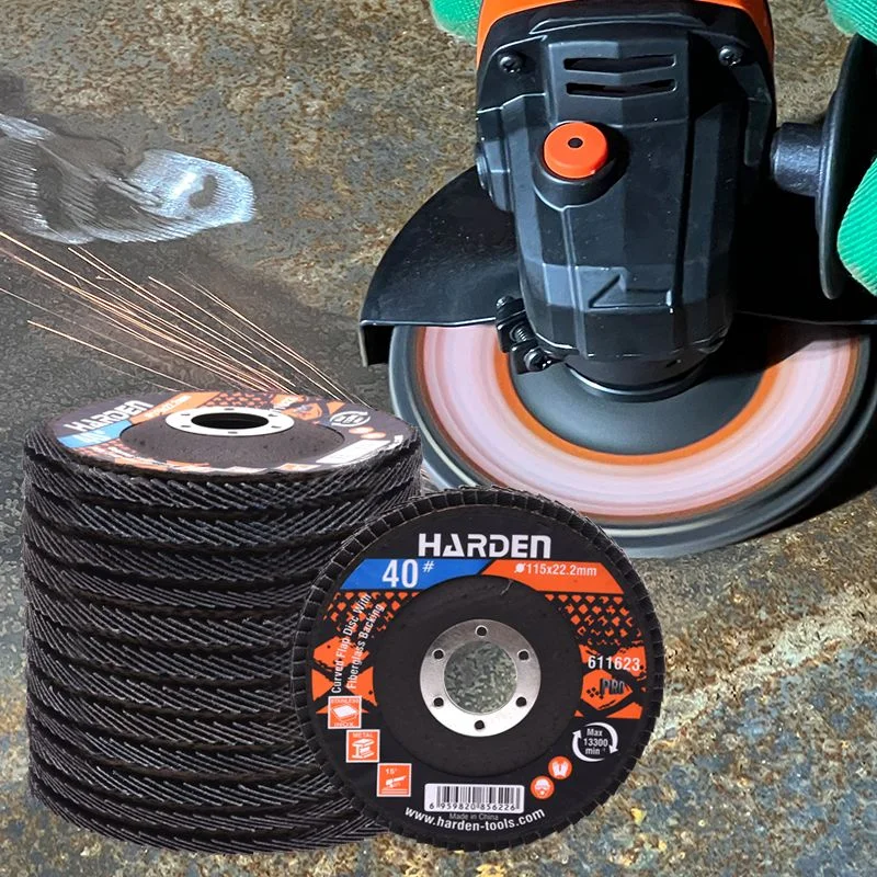DISCO FLAP (1.000 HOJAS) — DISCO FLAP CURVO (1.000 HOJAS) 4-1/2" (115mm) 40# - HARDEN