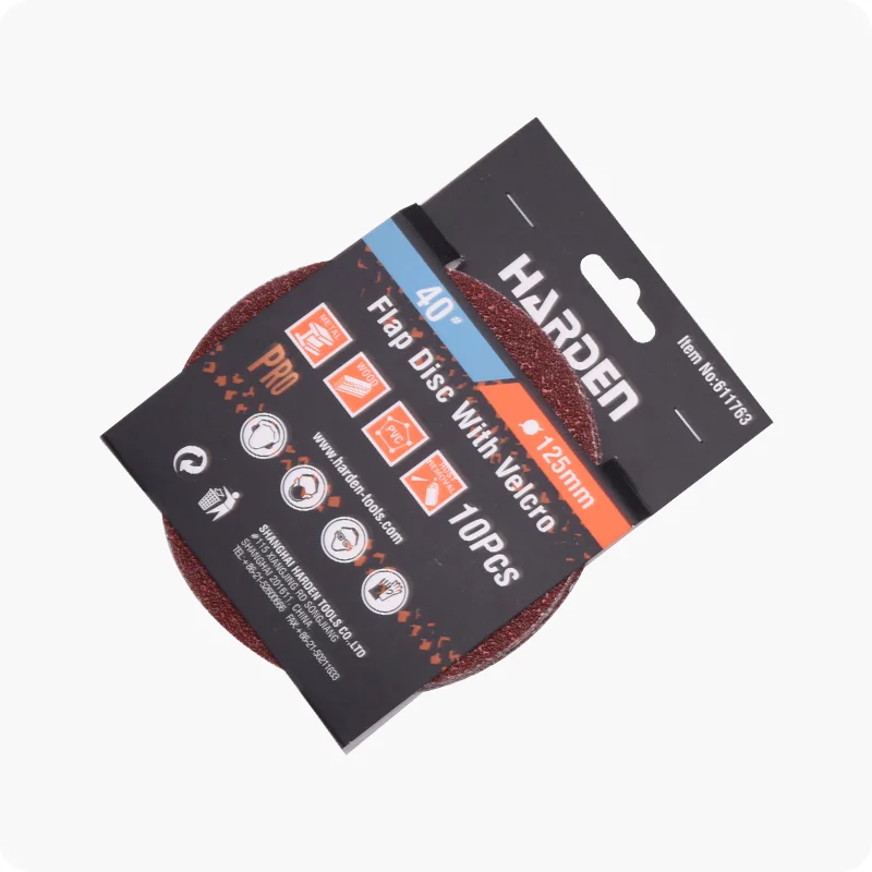LIJA REDONDE CON VELCRO — LIJA REDONDA CON VELCRO 125mm  #40  EMPAQUE DE 10 -  HARDEN